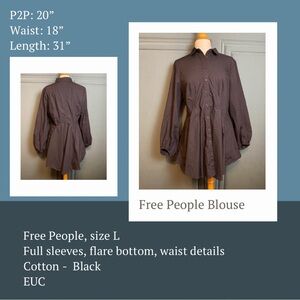 Free People Button Down Tunic Top